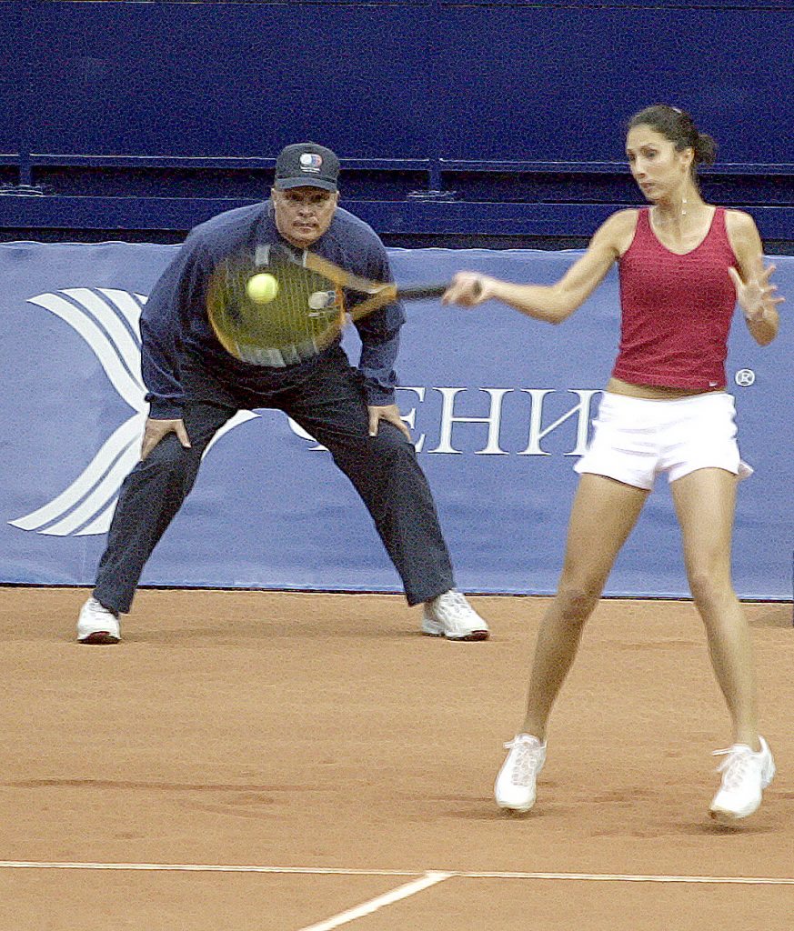 Мыскина Анастасия (Россия) и Минкевич Анатолий (Россия) на Кубке Федерации Россия-США (2005)