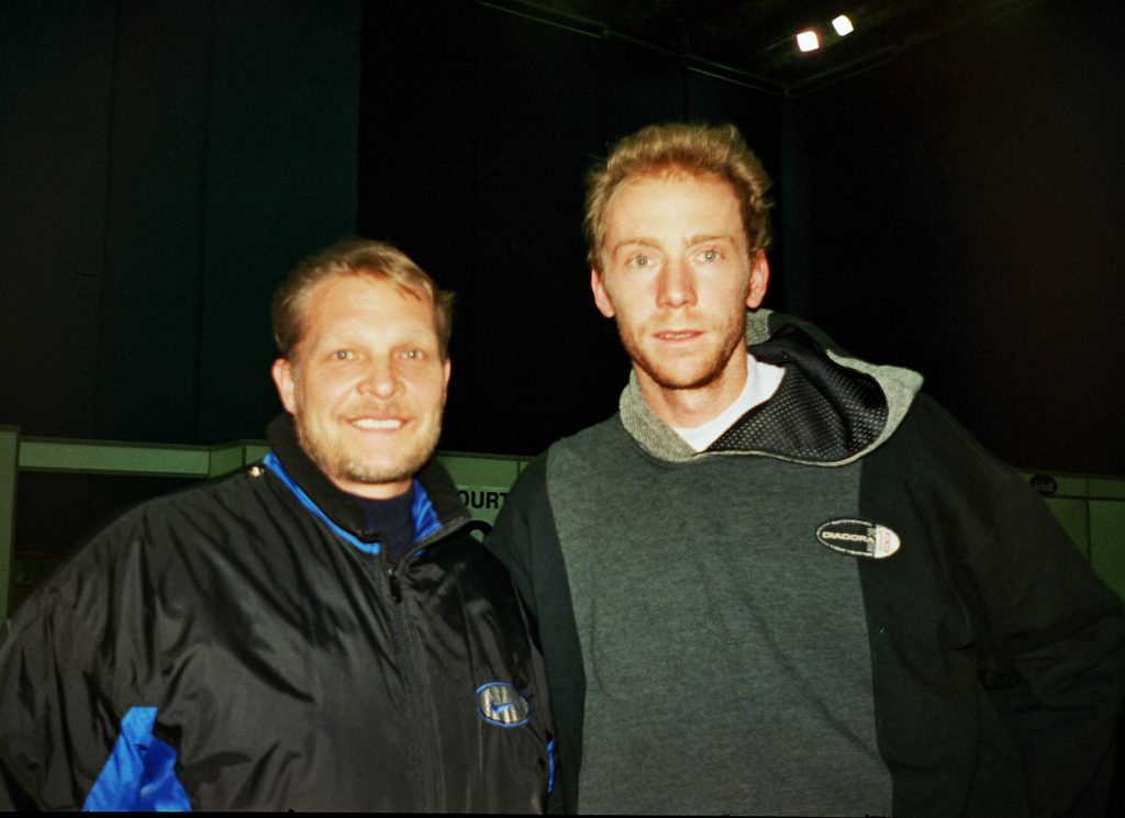 Минкевич Анатолий и Марк Россе (Швейцария) на международном теннисном турнире ATP-Tour "St. Petersburg Open" 1998 г.