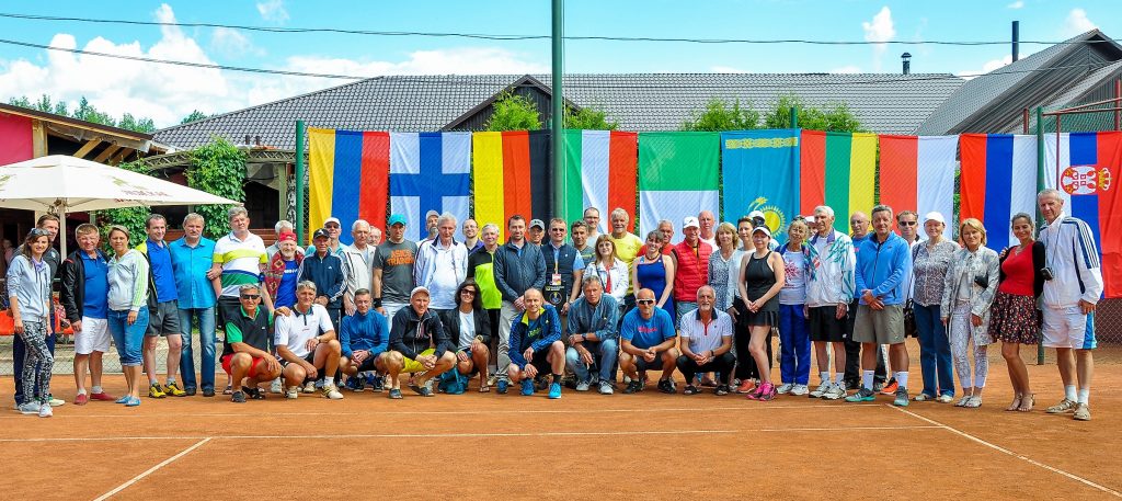 Участники и организаторы международного теннисного турнира ITF Seniors "Lidskoe Open" Беларусь, Лида 23-27 мая 2018 г.
