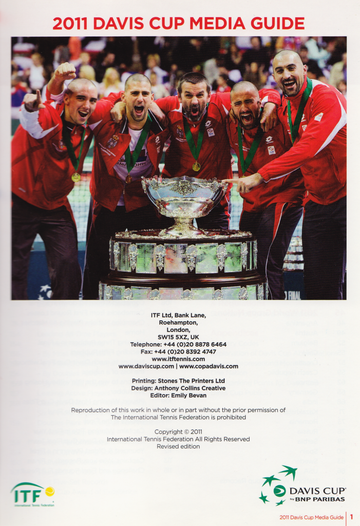 Книга DAVIS CUP ITF Media guide 2011