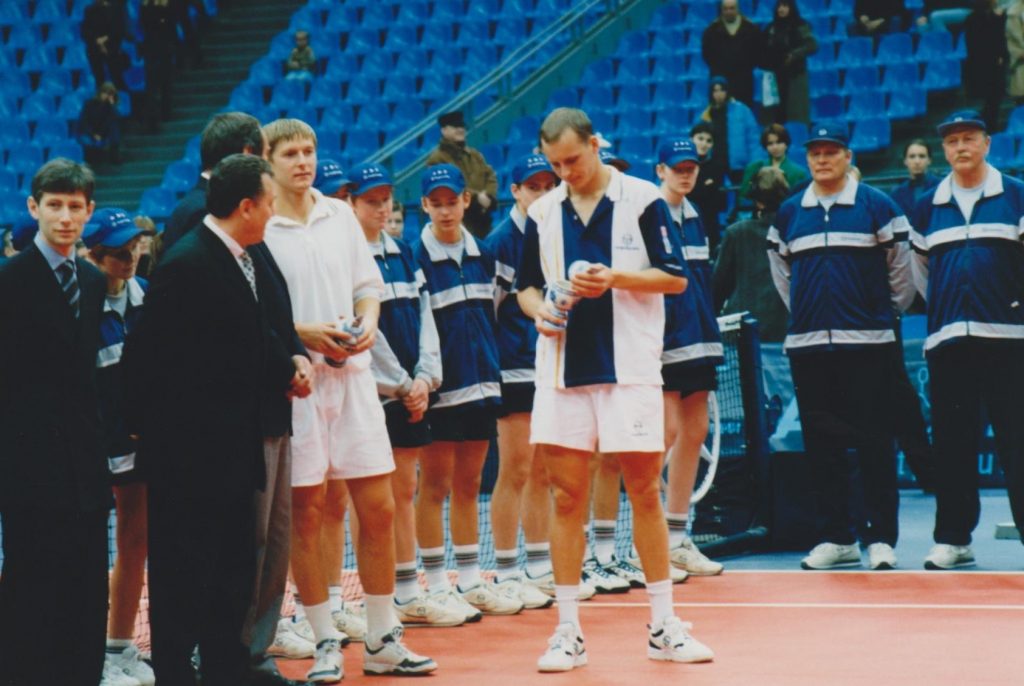 Кафельников Евгений (Россия) и Вацек Даниэль (Чехия) Финалисты Кубка Кремля в парном разряде 1998