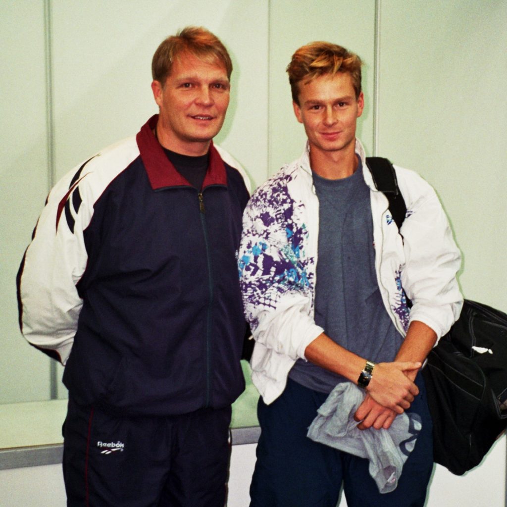 Минкевич Анатолий и Меринов Андрей на международном теннисном турнире ATP-Tour "Кубок Кремля" 1996 г.