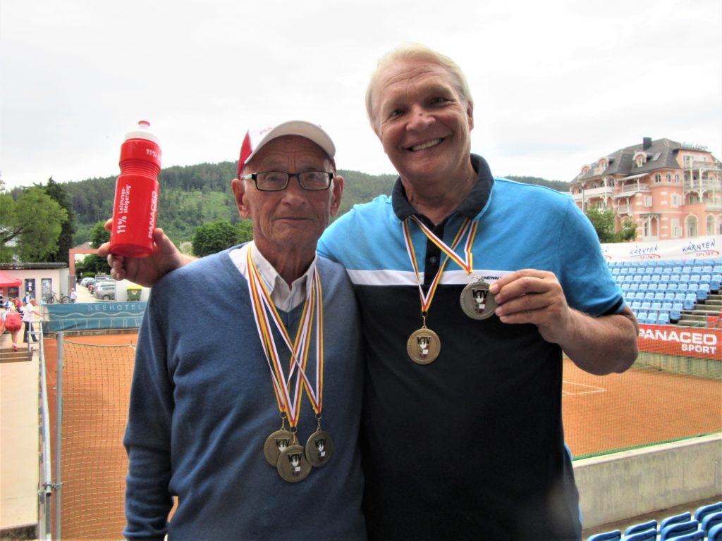 Минкевич Анатолий и Владимир Рубцов - российские теннисисты, обладатели пяти завоеванных медалей 59th European Senior Open Austria, Portschach am Worthersee 6–12 июня 2016 год 